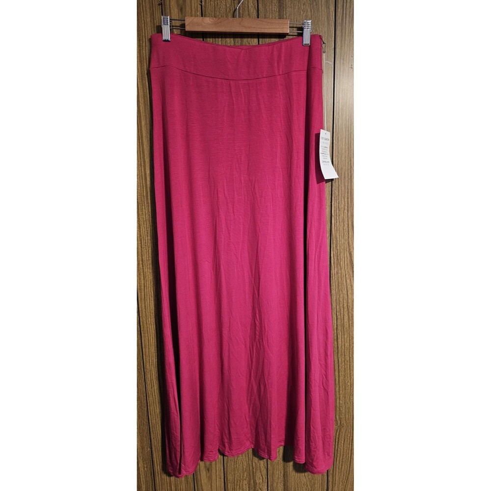 JJ Winks Womens Size Large NWT Must Have Maxi Skirt Pink Modal Lounge Stretch